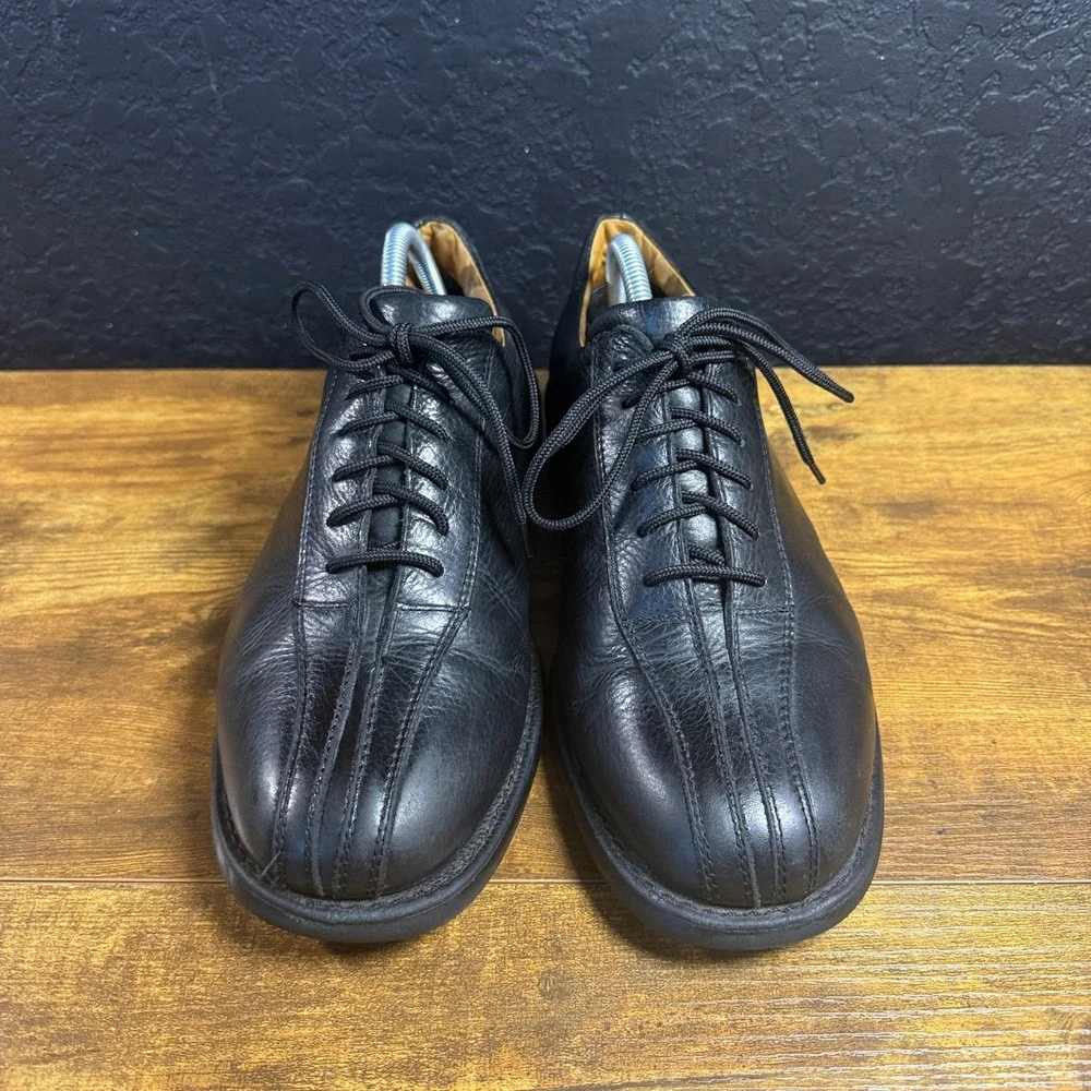 Sandro Moscoloni Vineyard 4015 Black Leather Anatomic Gel Oxford Mens 9.5